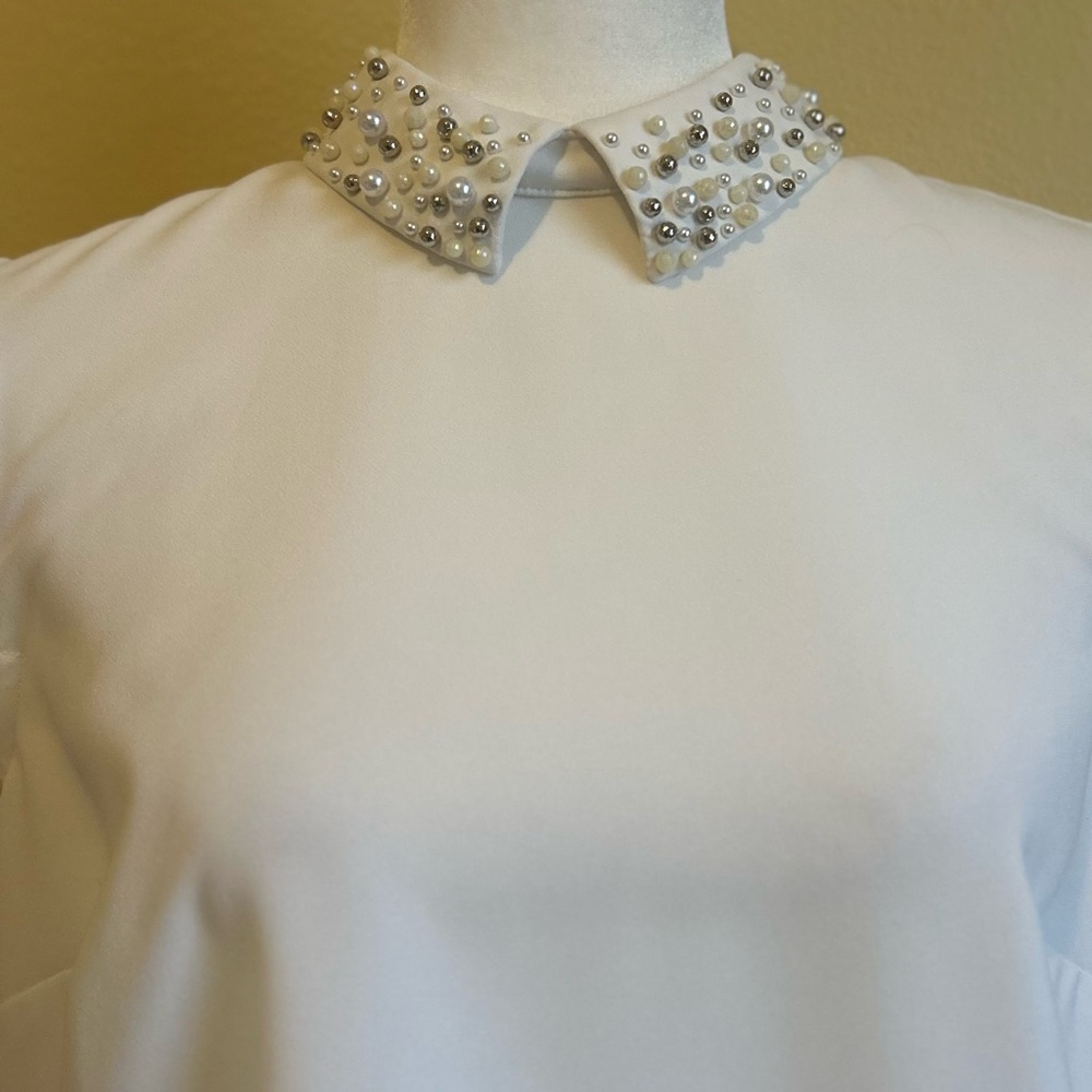 Ted Baker Jaylen Embellished Collar Blouse Top size 2 (US 6) - Picture 6 of 16